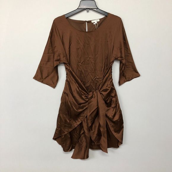 NWT Baltic Born Women Theo Mini Dress Size Medium Brown M082 -15 - Picture 1 of 16